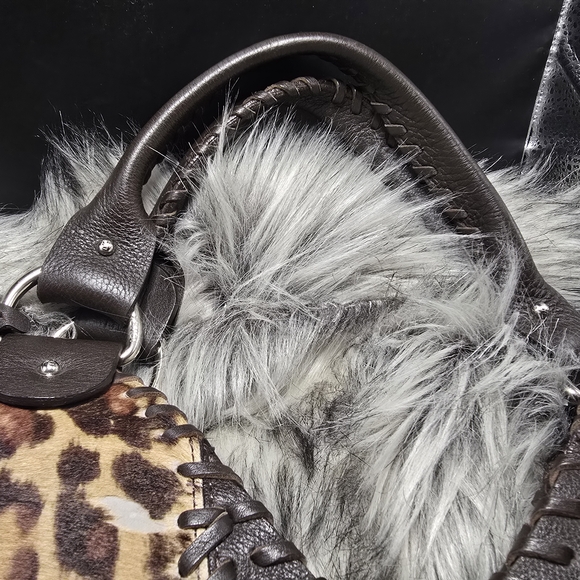 Fendi Leopard Print and Brown Leather Women's Bag And Matching Wallet - Picture 4 of 15